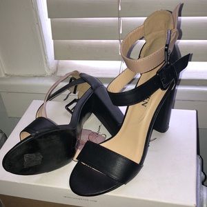 Two tone block heels